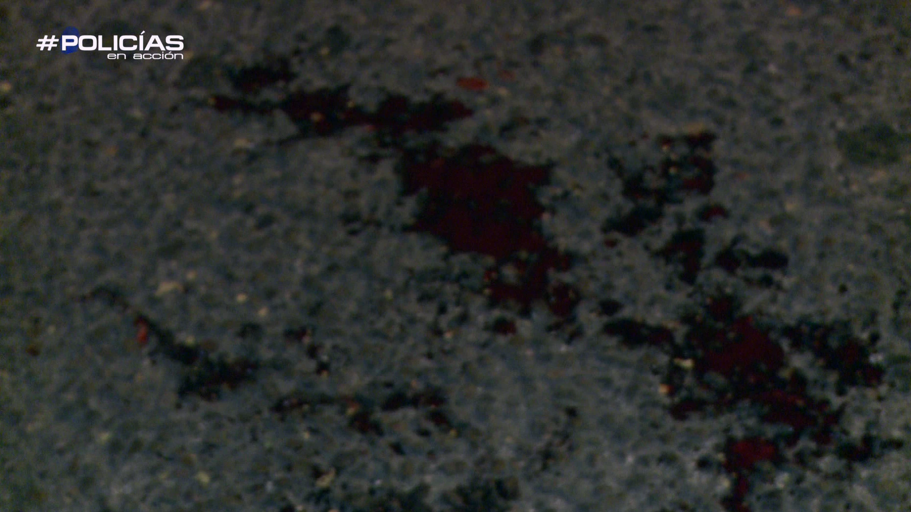 Sangre de la víctima en el suelo Sangre de la víctima en el suelo