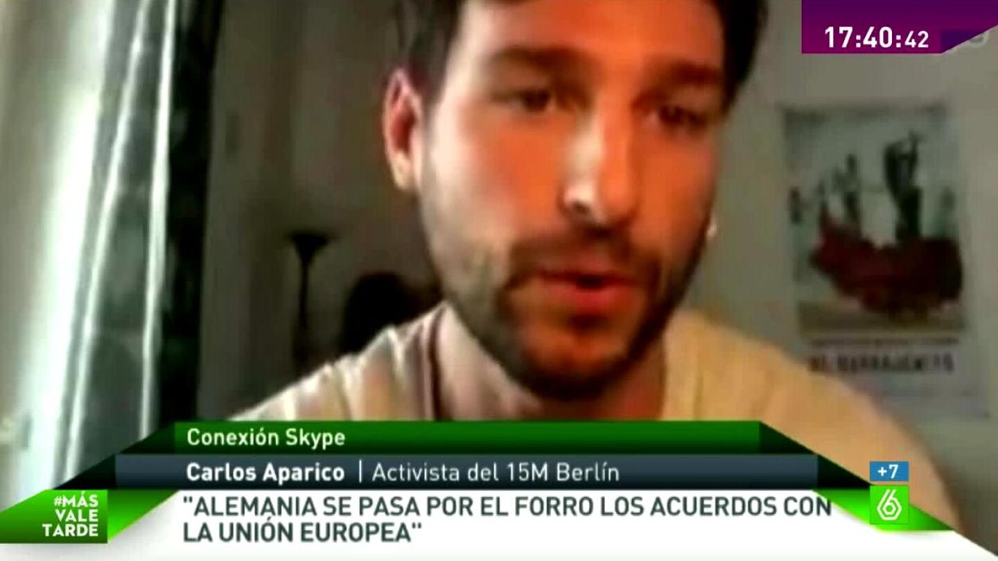 Carlos Aparicio, activista del 15M Berl&iacute;n