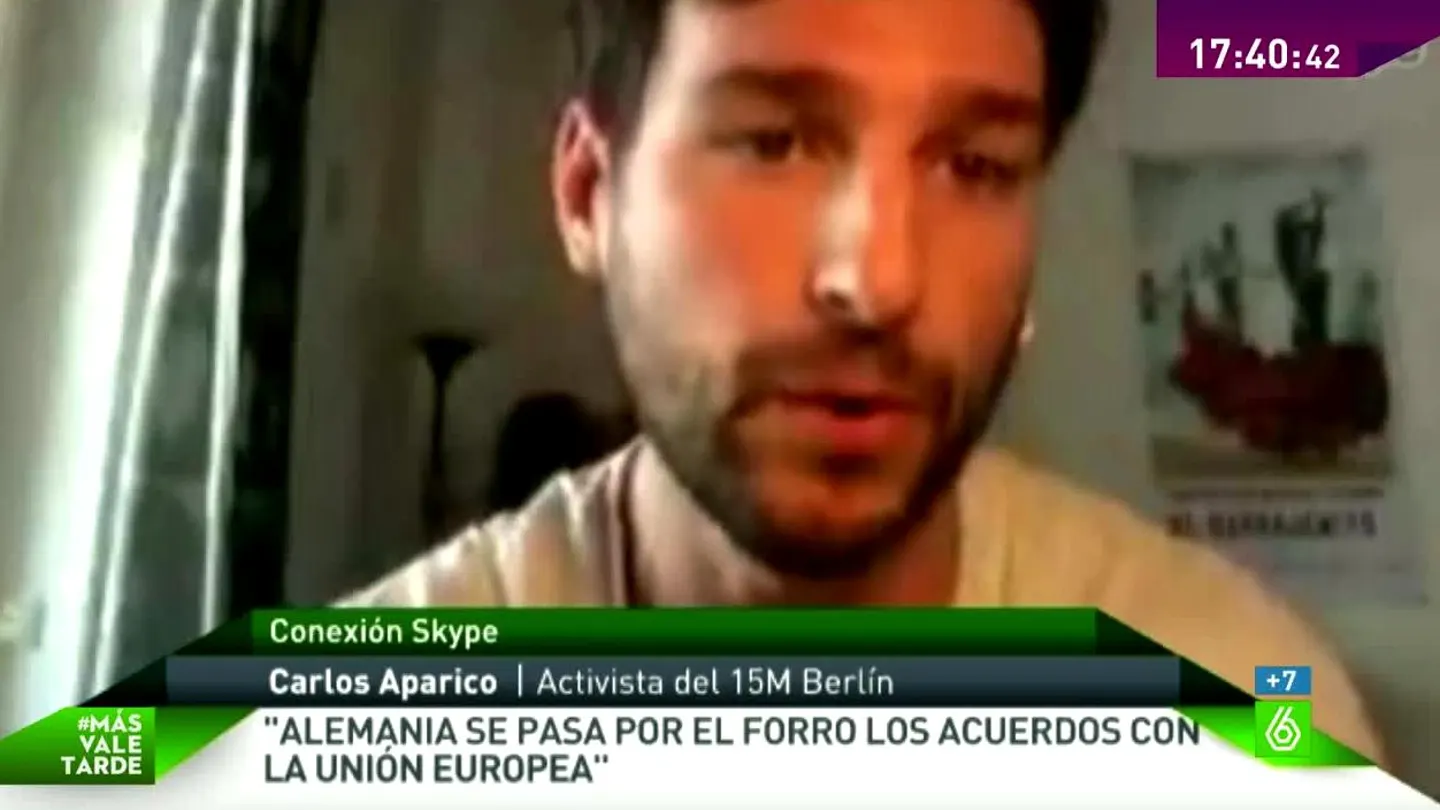 Carlos Aparicio, activista del 15M Berlín Carlos Aparicio, activista del 15M Berlín