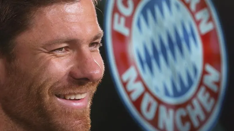 Xabi Alonso, durante su presentación con el Bayern