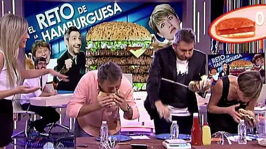 El reto de la Hamburguesa en Zapeando El reto de la Hamburguesa en Zapeando