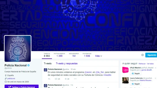 La Policía Nacional alcanza el millón de seguidores en Twitter La Policía Nacional alcanza el millón de seguidores en Twitter