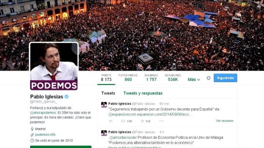 Cuenta de Twitter de Pablo Iglesias