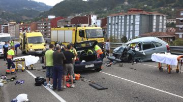Accidente en el municipio asturiano de San Martín del Rey Aurelio