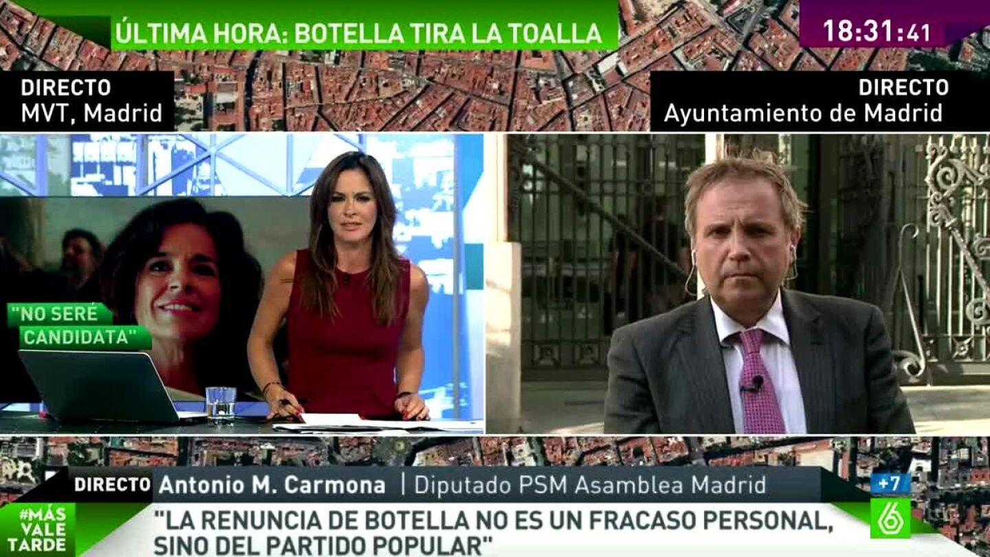 Antonio Miguel Carmona habla con Mamen Mendiz&aacute;bal