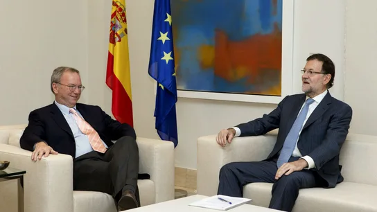 Eric Schmidt, presidente de Google, y Mariano Rajoy Eric Schmidt, presidente de Google, y Mariano Rajoy
