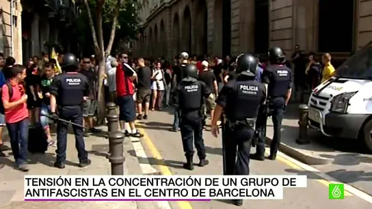 Concentración de antifascistas en Barcelona Concentración de antifascistas en Barcelona