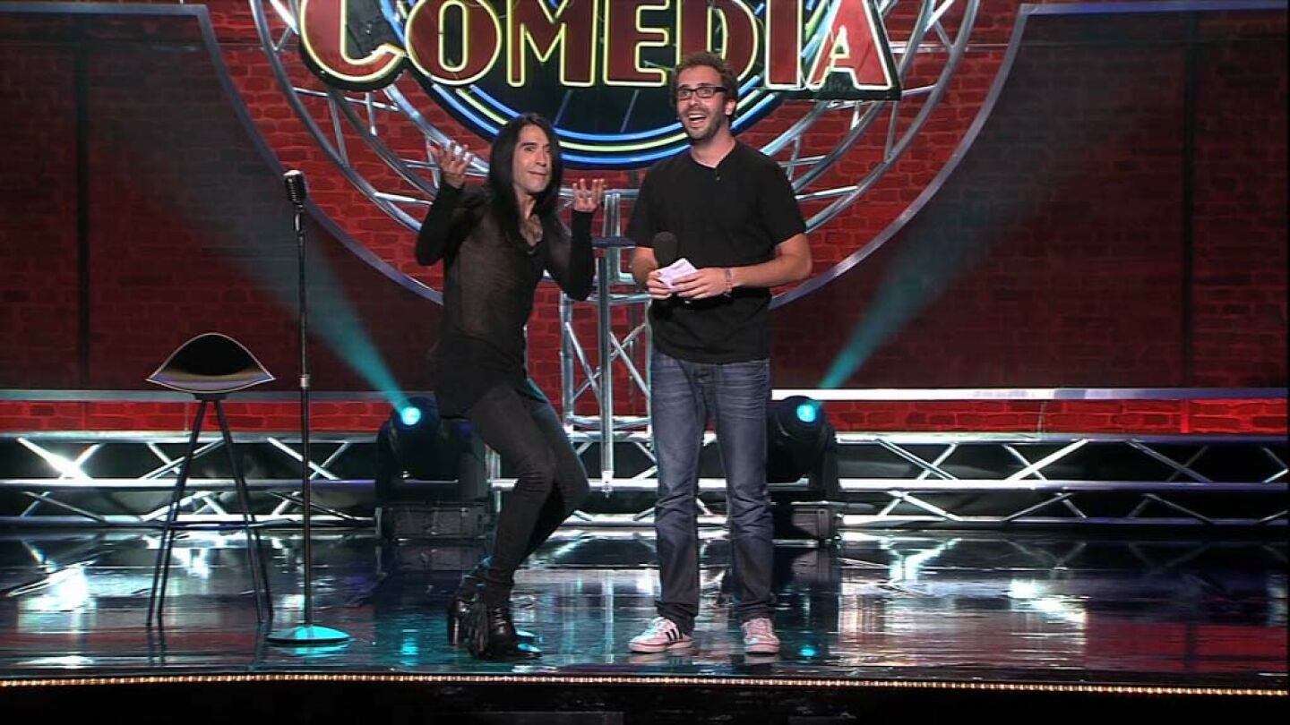 Mario Vaquerizo y el animador de El Club de la Comedia