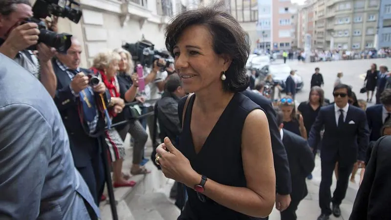 Ana Patricia Botín, en el funeral de su padre