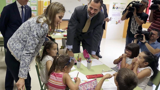 Felipe VI y la reina Letizia, durante la apertura del curso escolar Felipe VI y la reina Letizia, durante la apertura del curso escolar