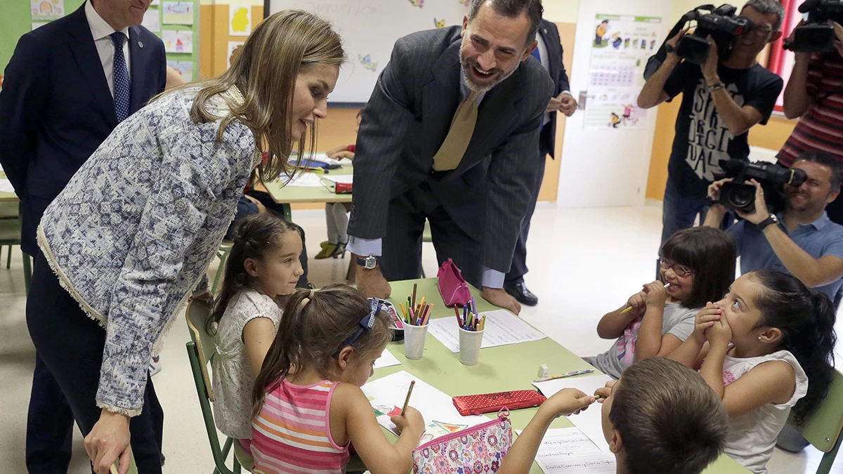 Felipe VI y la reina Letizia, durante la apertura del curso escolar