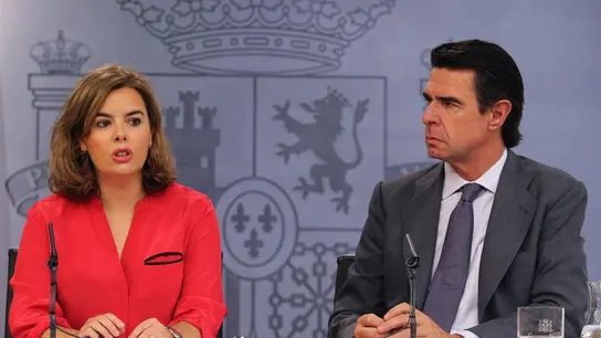 Sáenz de Santamaría con el ministro Soria Sáenz de Santamaría con el ministro Soria