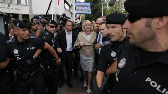 Esperanza Aguirre, a la salida de los juzgados de Plaza de Castilla Esperanza Aguirre, a la salida de los juzgados de Plaza de Castilla
