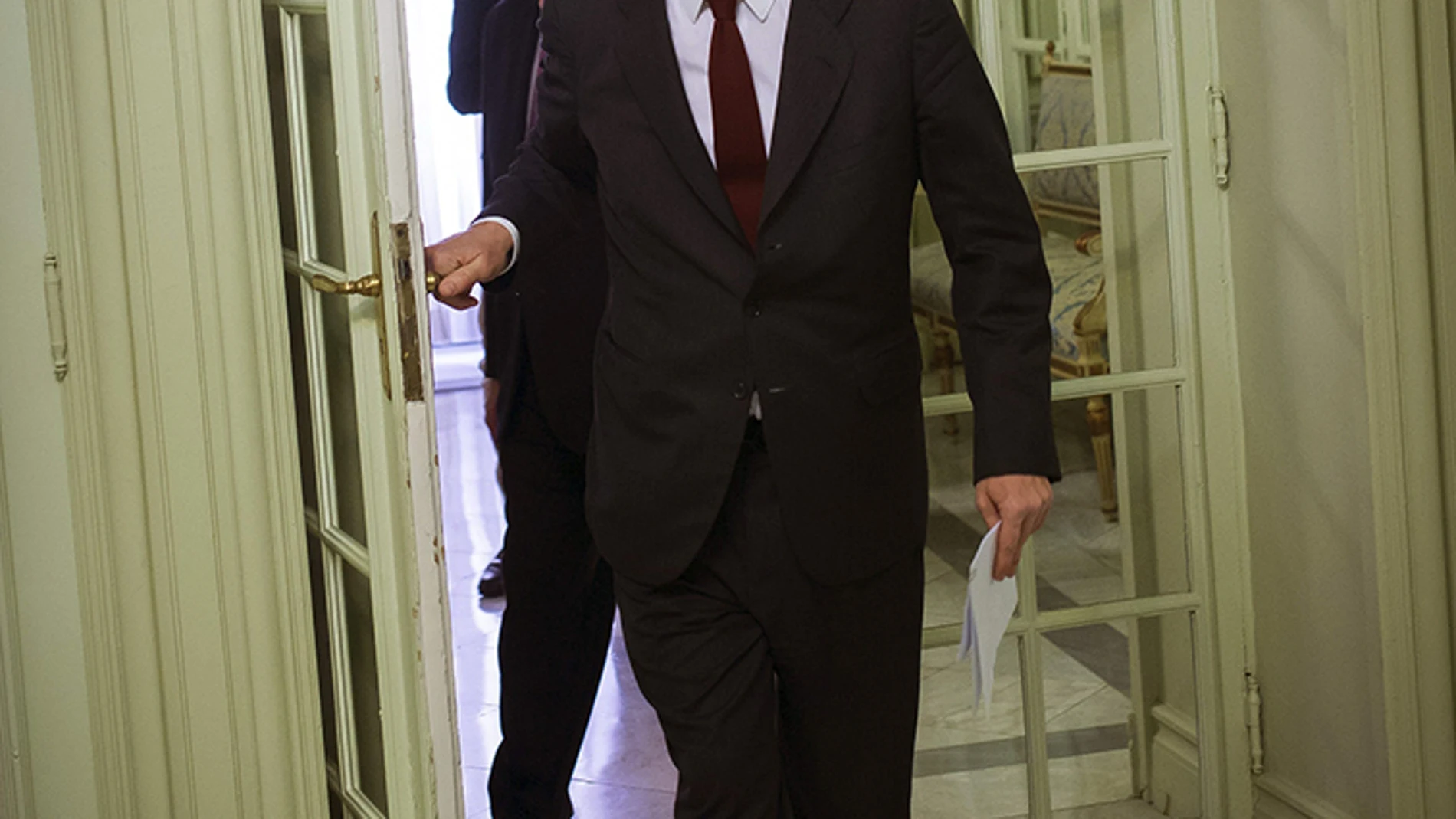 Alberto Ruiz-Gallardón, entrando al Ministerio de Justicia