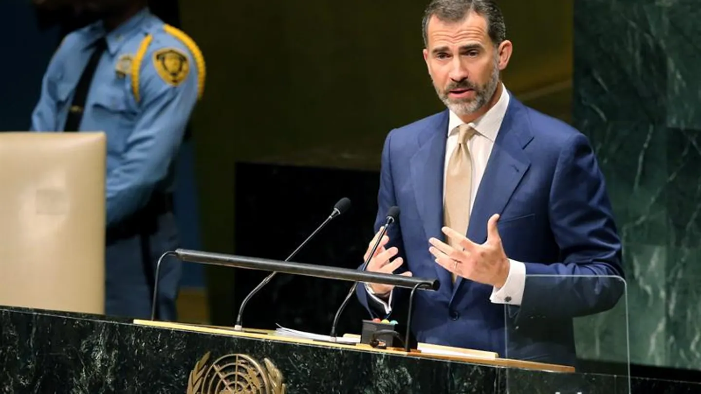 El rey Felipe VI interviene ante la Asamblea General de las Naciones Unidas El rey Felipe VI interviene ante la Asamblea General de las Naciones Unidas