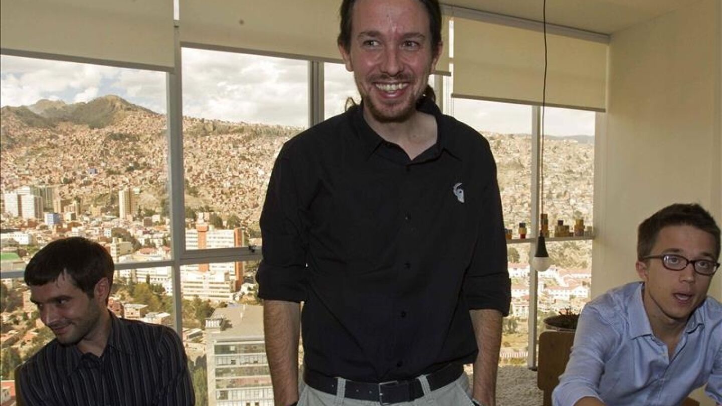 Pablo Iglesias e &Iacute;&ntilde;igo Errej&oacute;n, en La Paz
