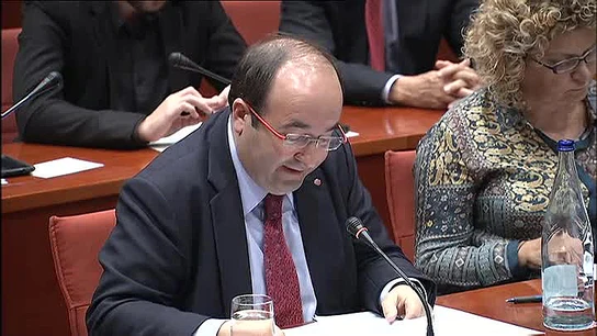 Miquel Iceta durante la comparecencia de Pujol en el Parlament Miquel Iceta durante la comparecencia de Pujol en el Parlament