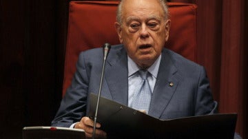 Jordi Pujol durante su comparecencia en el Parlament
