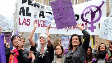 Imagen de archivo de una manifestación por un aborto libre