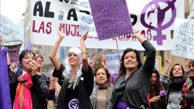 Imagen de archivo de una manifestación por un aborto libre