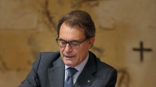 Artur Mas en la reuni&oacute;n semanal del Govern
