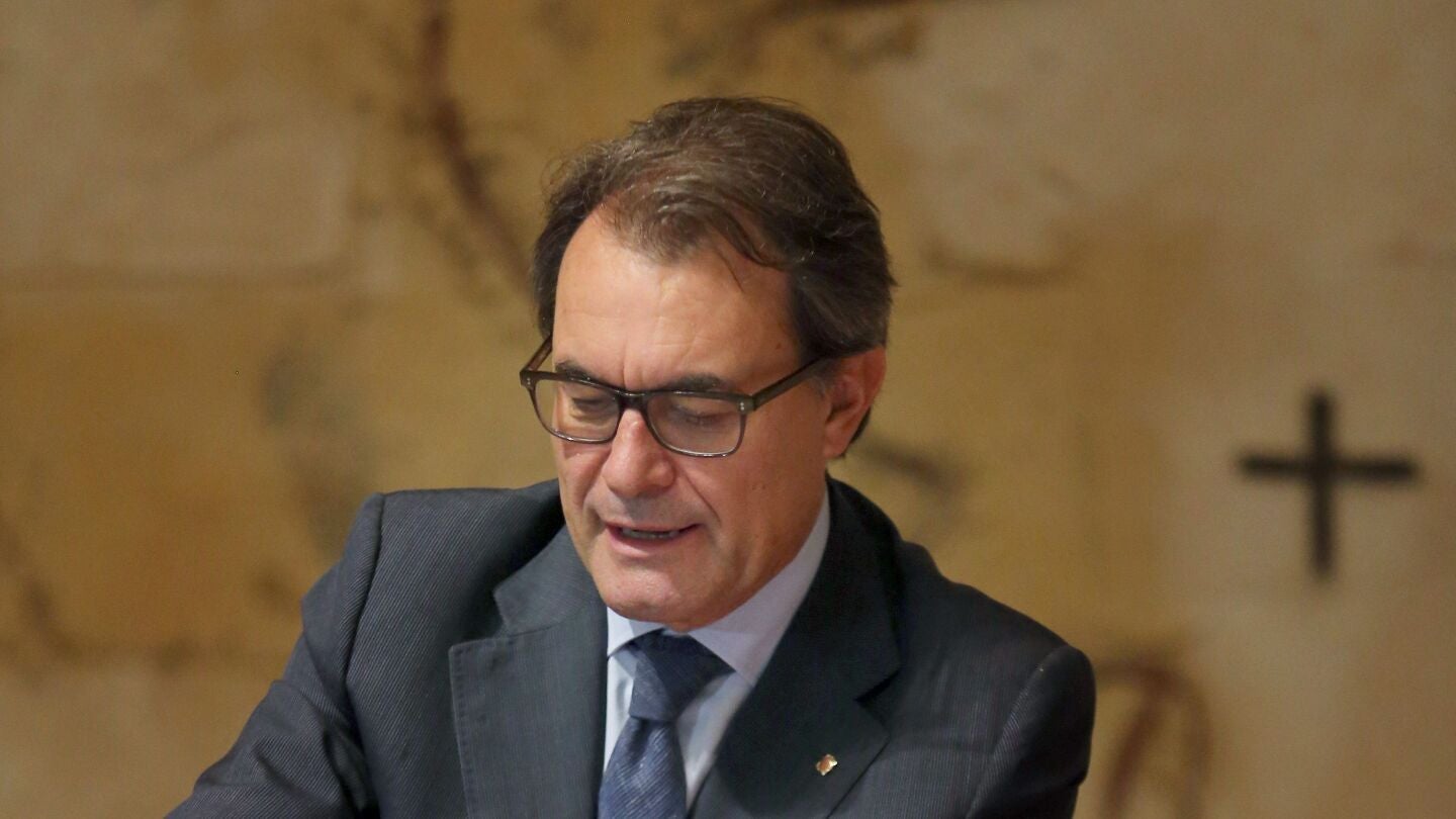 Artur Mas en la reuni&oacute;n semanal del Govern