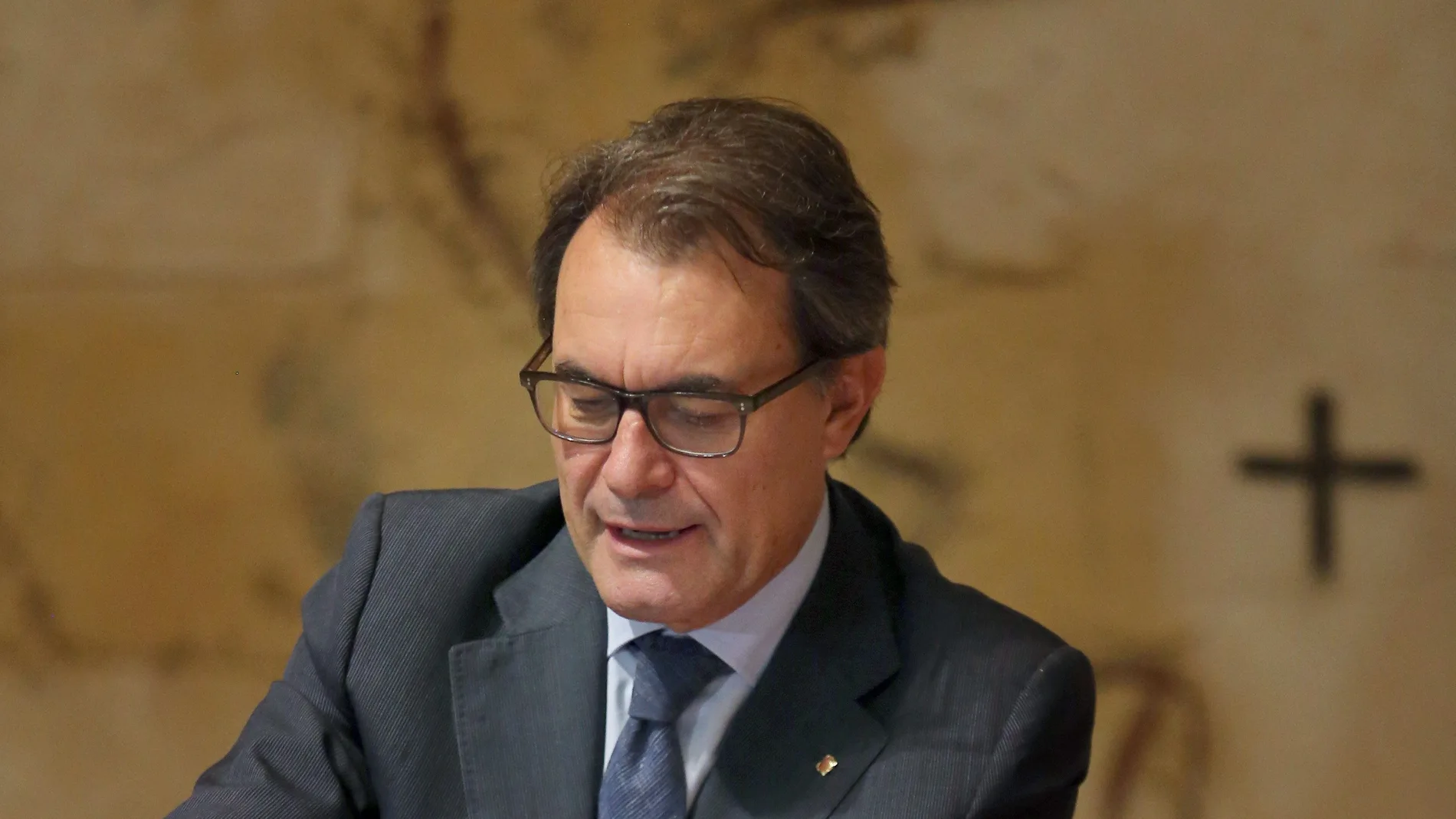Artur Mas en la reunión semanal del Govern