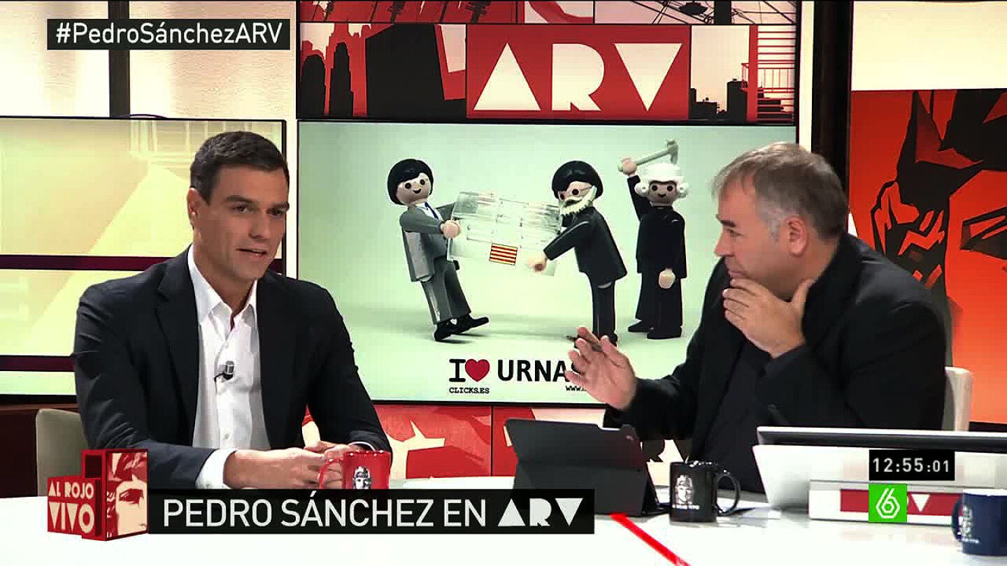 Pedro S&aacute;nchez en Al Rojo Vivo