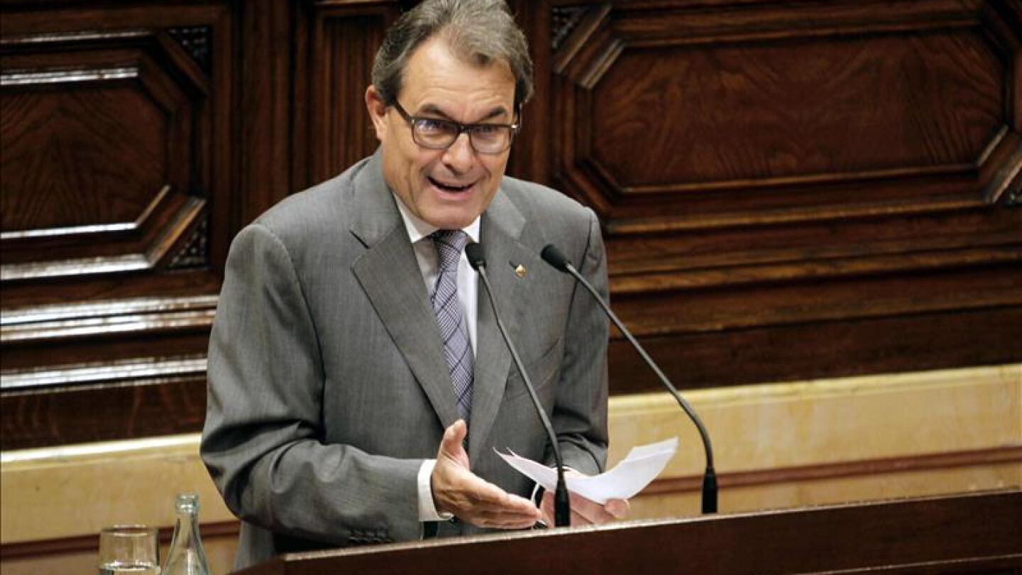 Artur Mas en el Parlament catal&aacute;n