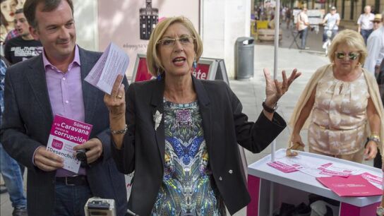 Rosa D&iacute;ez iniciando una campa&ntilde;a contra corrupci&oacute;n en Sevilla