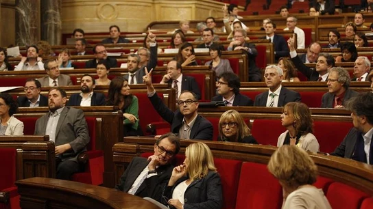 Votación en el Parlament catalán Votación en el Parlament catalán
