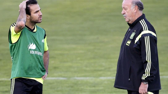 Vicente del Bosque y Cesc Fábregas, en Las Rozas Vicente del Bosque y Cesc Fábregas, en Las Rozas