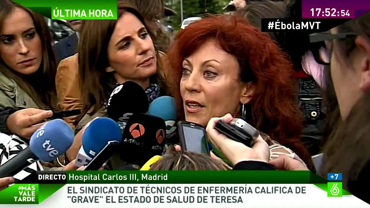 Elvira González habla con los medios