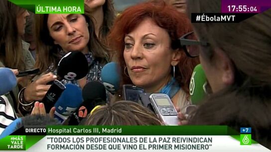 Elvira Gonz&aacute;lez Santos habla con los medios