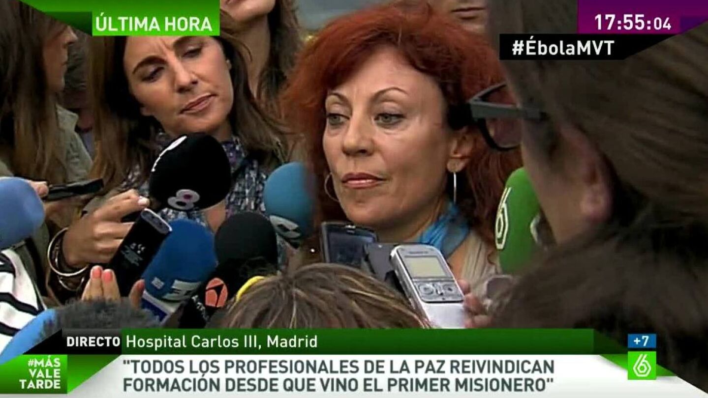 Elvira Gonz&aacute;lez Santos habla con los medios