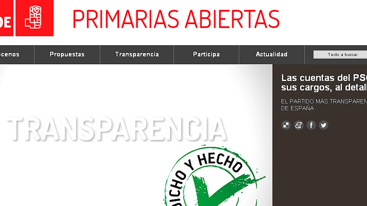 El PSOE hace públicas sus cuentas en su página web El PSOE hace públicas sus cuentas en su página web