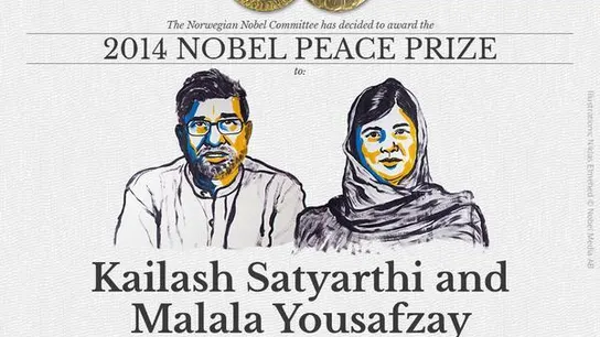 Kailash Satyarthi y Malala Yousafzay, Nobel de la Paz Kailash Satyarthi y Malala Yousafzay, Nobel de la Paz