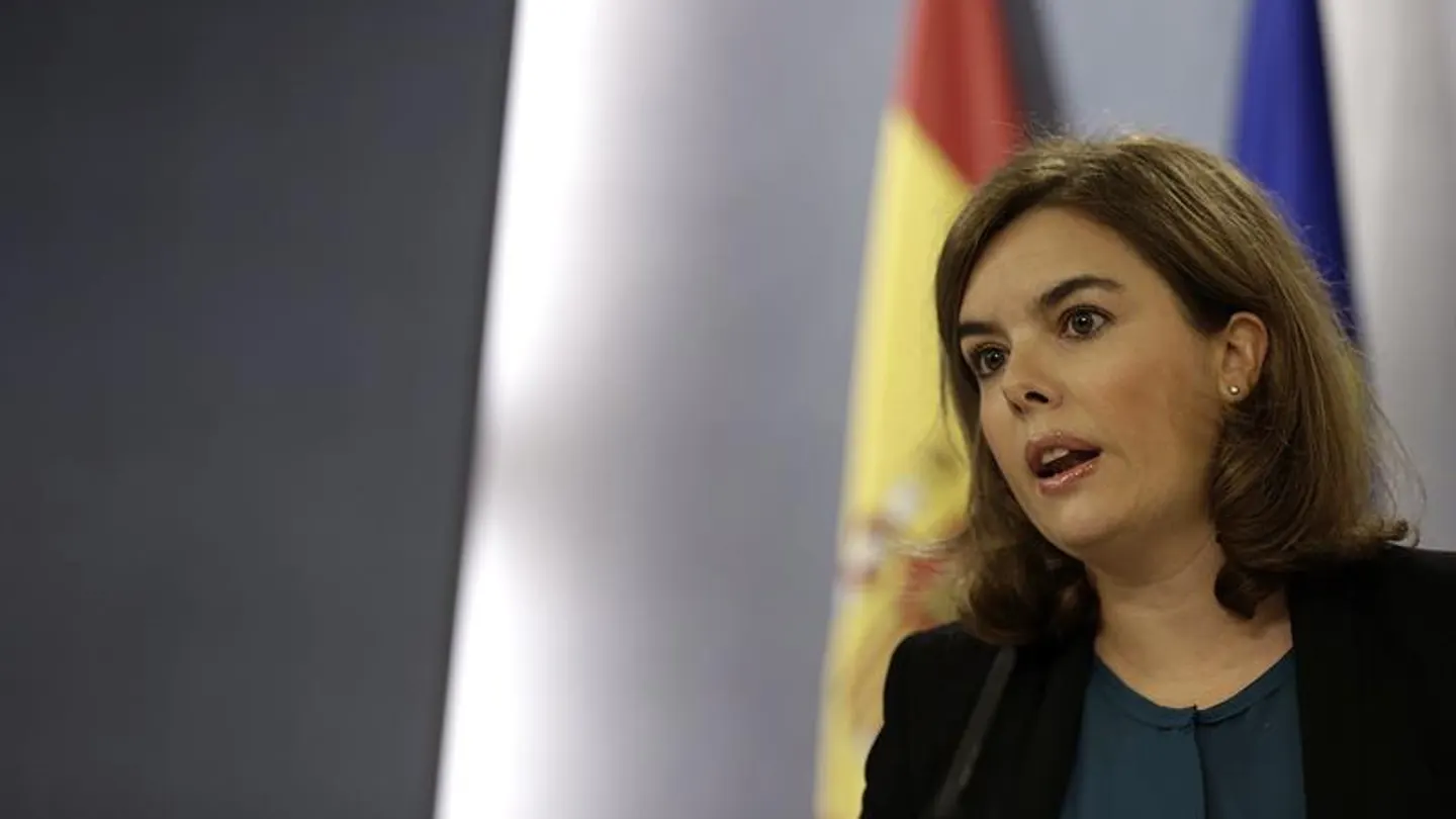 Soraya Sáenz de Santamaría en rueda de prensa Soraya Sáenz de Santamaría en rueda de prensa