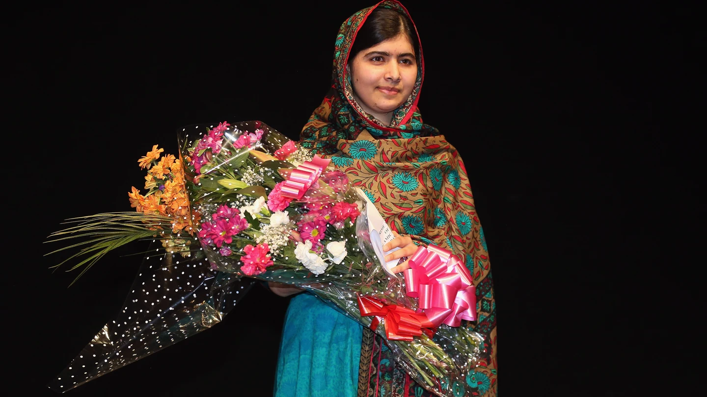 Malala Yousafzai, en la rueda de prensa en Birmingham para agradecer el Nobel Malala Yousafzai, en la rueda de prensa en Birmingham para agradecer el Nobel
