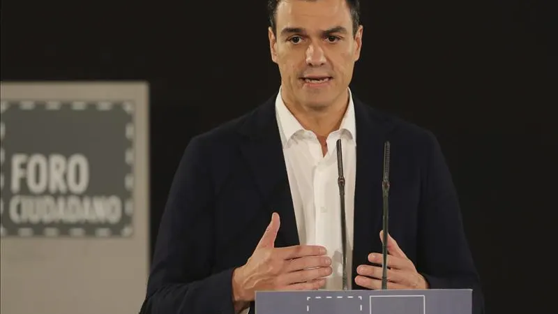 Pedro Sánchez en un acto público