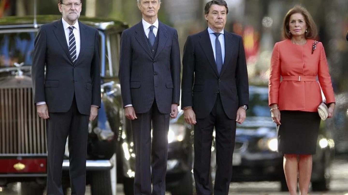 Mariano Rajoy, junto a Pedro Morenés, Ignacio González y Ana Botella Mariano Rajoy, junto a Pedro Morenés, Ignacio González y Ana Botella