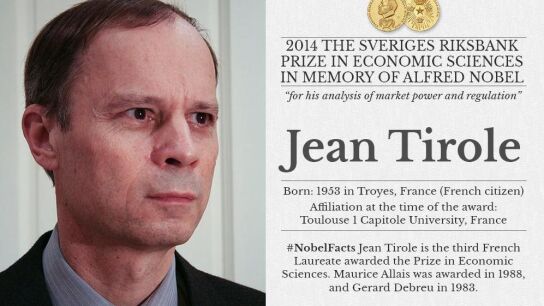 El franc&eacute;s Jean Tirole, galardonado con el Nobel de Econom&iacute;a 2014