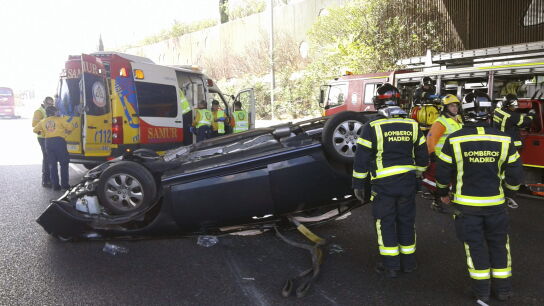 Un accidente en el kil&oacute;metro 47 de la M-40, a la altura de Aravaca