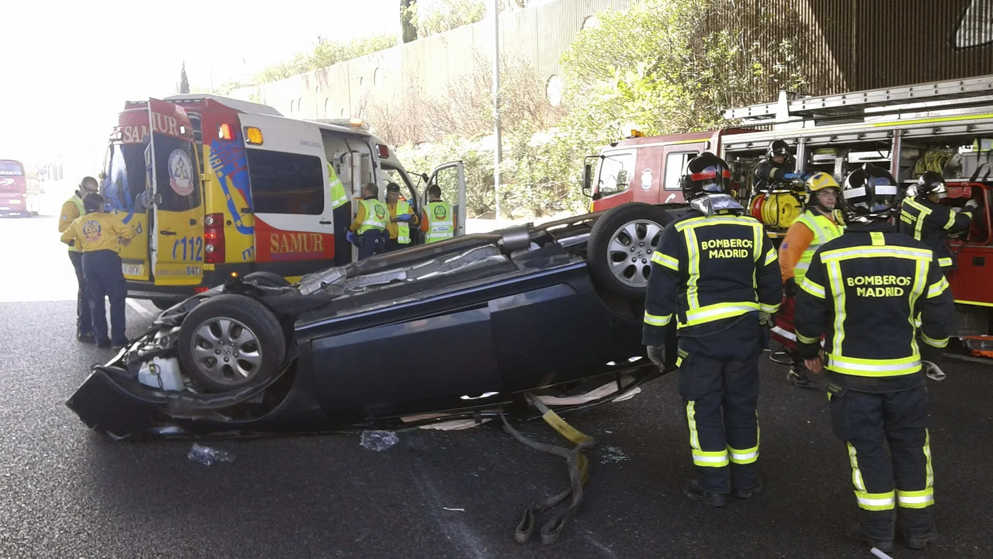 Un accidente en el kilómetro 47 de la M-40, a la altura de Aravaca Un accidente en el kilómetro 47 de la M-40, a la altura de Aravaca