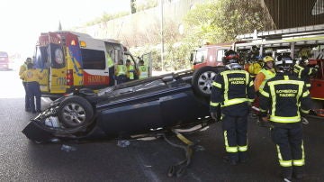 Un accidente en el kilómetro 47 de la M-40, a la altura de Aravaca