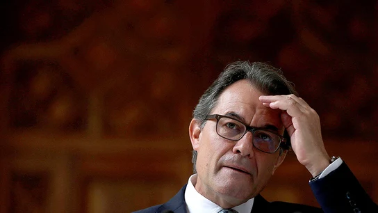 Artur Mas durante la comparecencia Artur Mas durante la comparecencia
