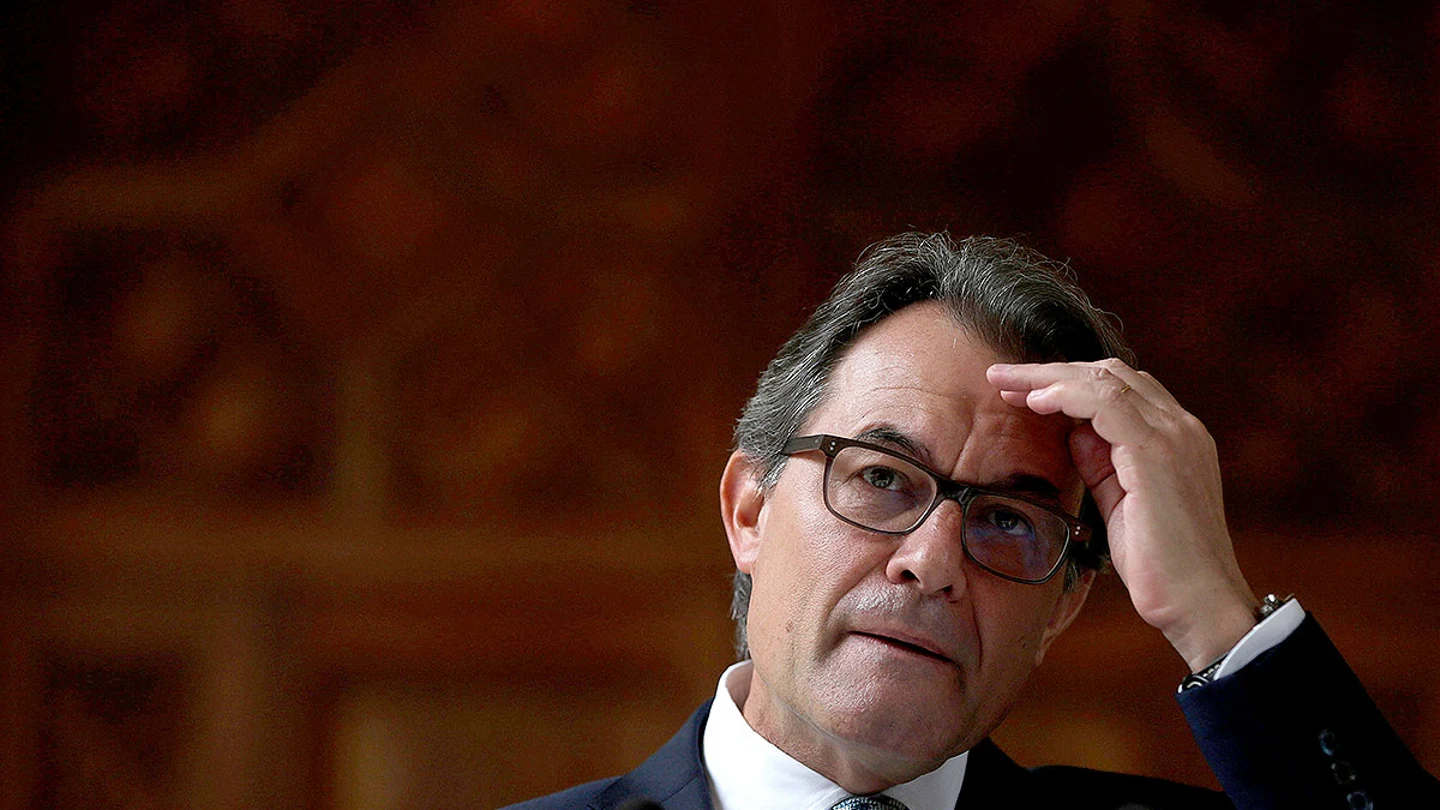 Artur Mas durante la comparecencia Artur Mas durante la comparecencia