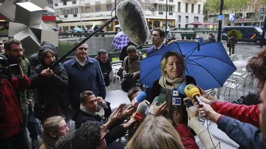 Esperanza Aguirre llega a los Juzgados de lo Social de la capital Esperanza Aguirre llega a los Juzgados de lo Social de la capital