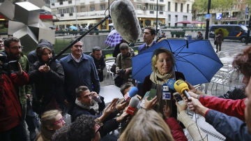 Esperanza Aguirre llega a los Juzgados de lo Social de la capital
