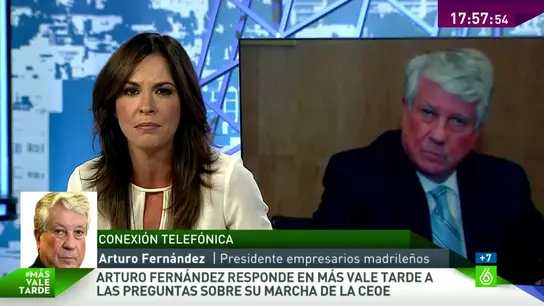 Mamen Mendizábal habla con Arturo Fernández Mamen Mendizábal habla con Arturo Fernández